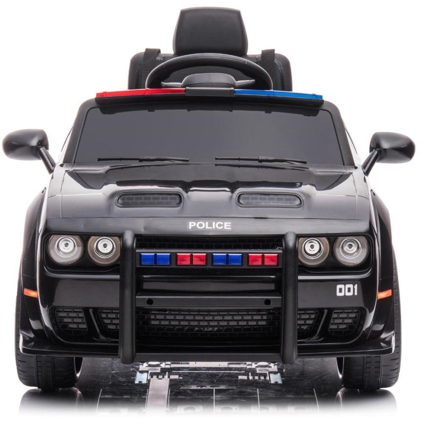 Coche eléctrico Dodge Challenger Coche de policía 50W/4500 mAh  negro/blanco