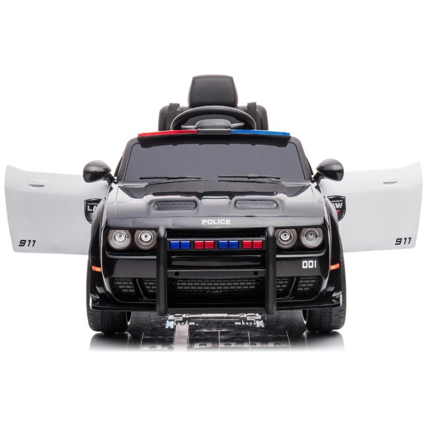 Coche eléctrico Dodge Challenger Coche de policía 50W/4500 mAh  negro/blanco