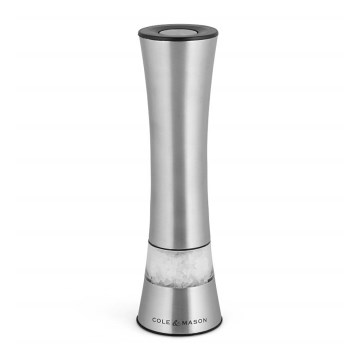 Cole&Mason - Eléctrico salt or pepper grinder BURFORD 4xAAA 18 cm cromo mate