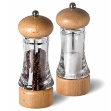 Cole&Mason - Juego de molinillos de sal y pimienta BASICS 2 piezas haya 16 cm