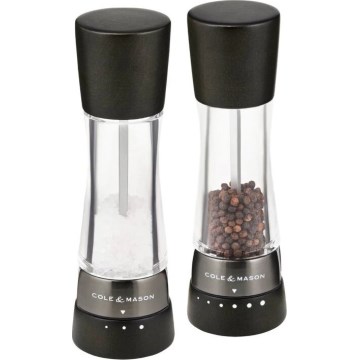 Cole&Mason - Juego de molinillos de sal y pimienta DERWENT 2 pz 19 cm haya/negro