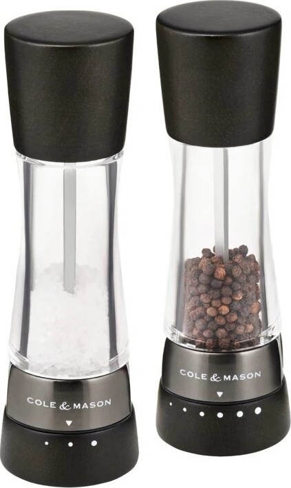 Cole&Mason - Juego de molinillos de sal y pimienta DERWENT 2 pz 19 cm haya/negro