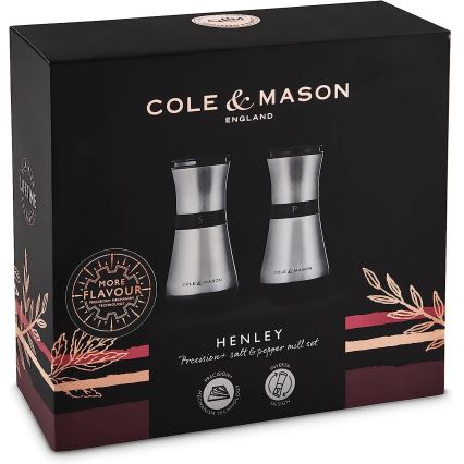 Cole&Mason - Juego de molinillos de sal y pimienta HENLEY 2 pcs 13,5 cm