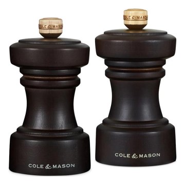 Cole&Mason - Juego de molinillos de sal y pimienta HOXTON 2 pz 10,4 cm haya/marrón