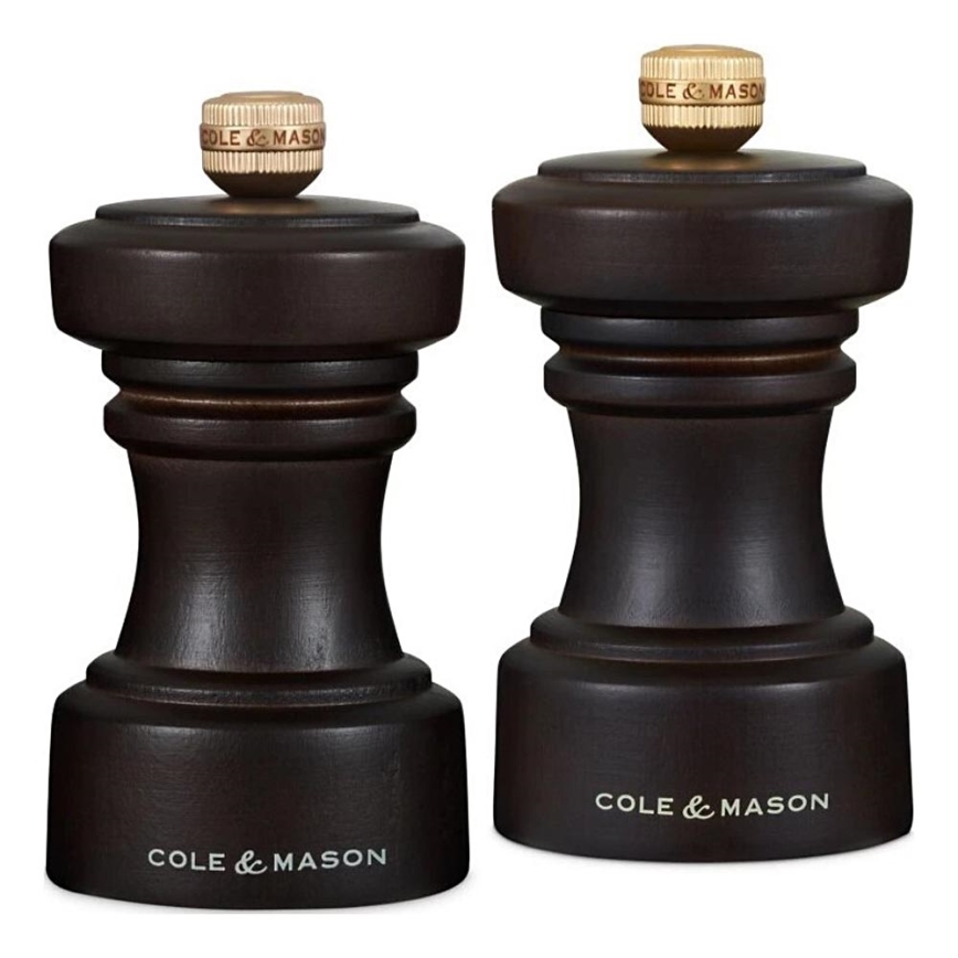 Cole&Mason - Juego de molinillos de sal y pimienta HOXTON 2 pz 10,4 cm haya/marrón
