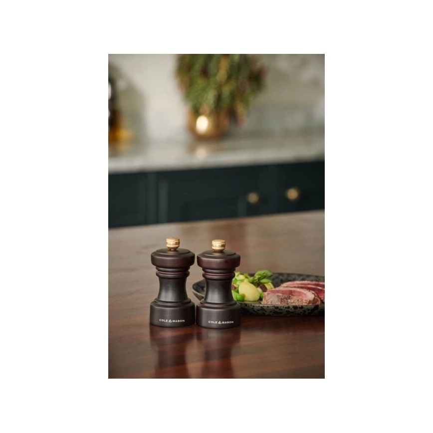 Cole&Mason - Juego de molinillos de sal y pimienta HOXTON 2 pz 10,4 cm haya/marrón