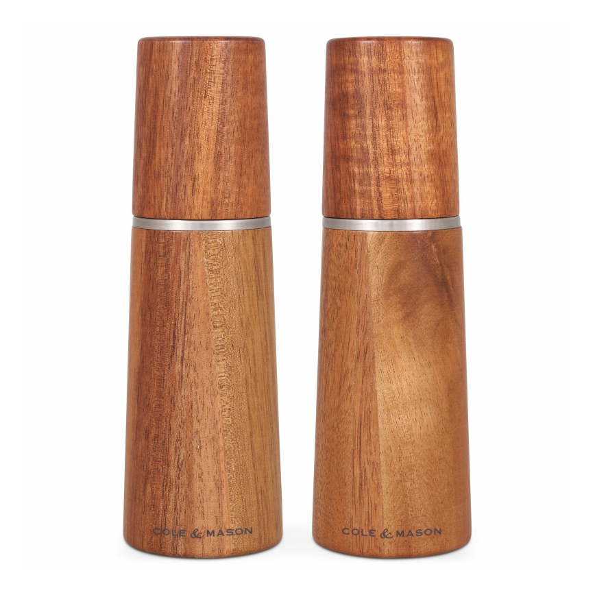 Cole&Mason - Juego de molinillos de sal y pimienta MARLOW acacia 2 pcs 18,5 cm