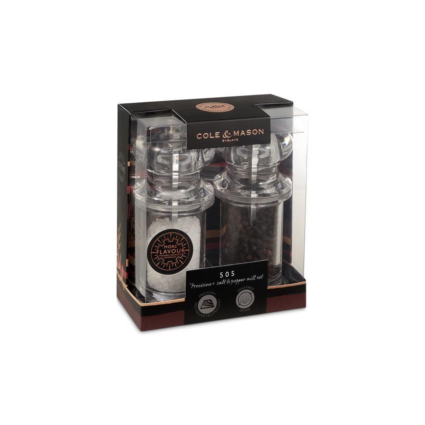 Cole&Mason - Juego de molinillos de sal y pimienta PRECISION MILLS 2 pcs 14 cm