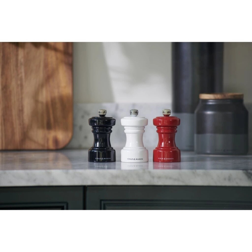 Cole&Mason - Molinillo de pimienta HOXTON 10,4 cm haya/rojo