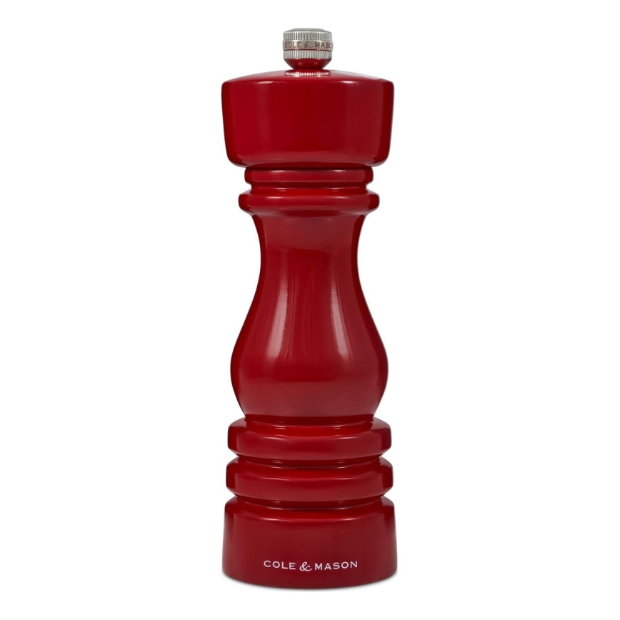 Cole&Mason - Molinillo de pimienta LONDON 18 cm haya/rojo