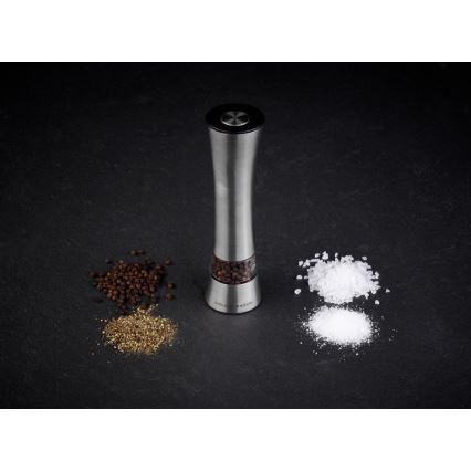 Cole&Mason - Eléctrico salt or pepper grinder BURFORD 4xAAA 18 cm cromo mate
