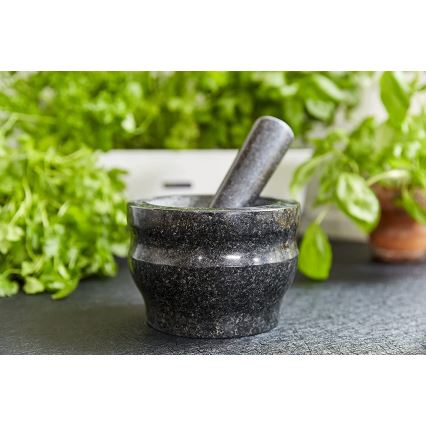 Cole&Mason - Mortero de granito con pilón GRANITE diá. 18 cm granito/negro