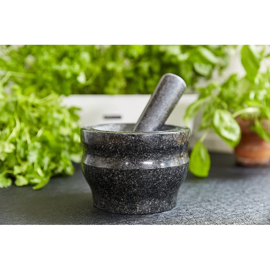 Cole&Mason - Mortero de granito con pilón GRANITE diá. 18 cm granito/negro