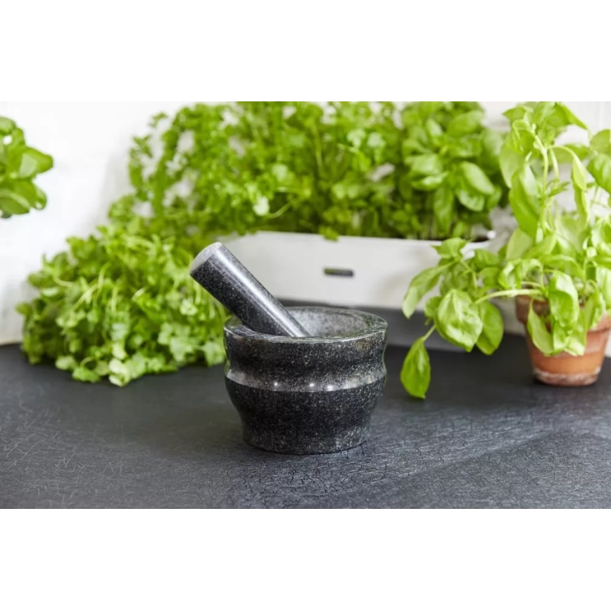 Cole&Mason - Mortero de granito con pilón GRANITE diá. 18 cm granito/negro