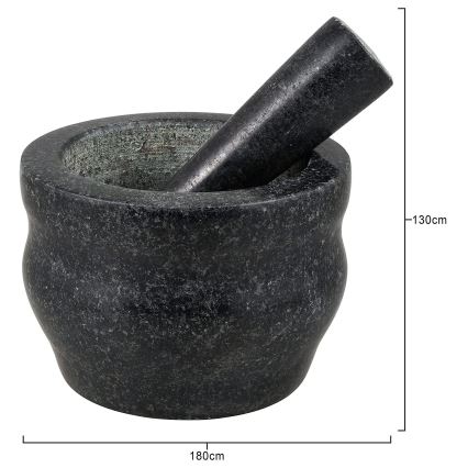 Cole&Mason - Mortero de granito con pilón GRANITE diá. 18 cm granito/negro