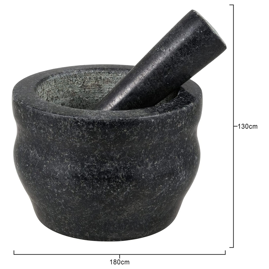 Cole&Mason - Mortero de granito con pilón GRANITE diá. 18 cm granito/negro