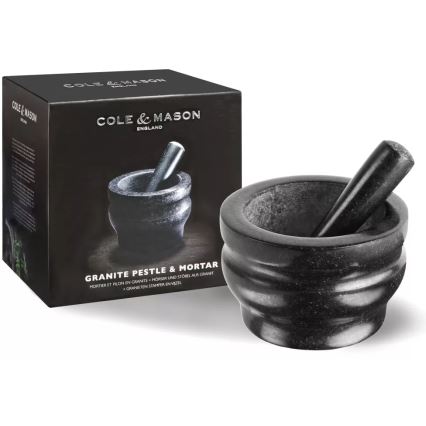 Cole&Mason - Mortero de granito con pilón GRANITE diá. 18 cm granito/negro