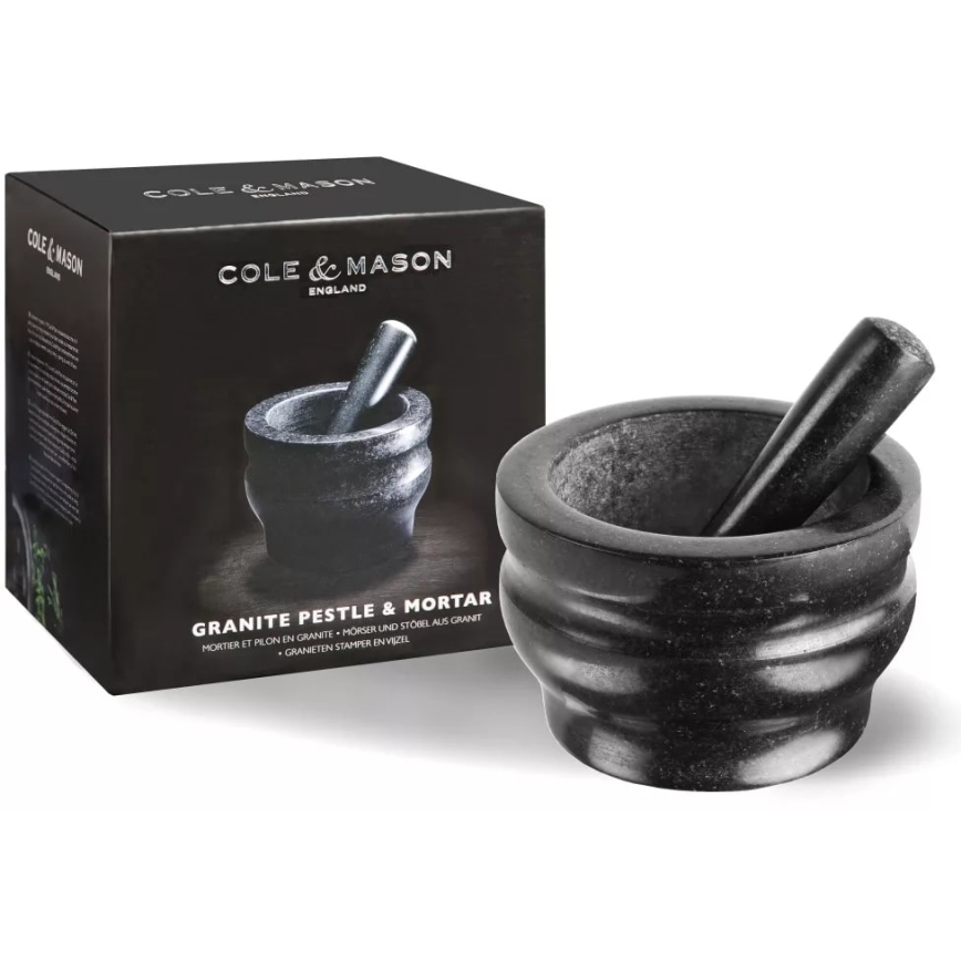 Cole&Mason - Mortero de granito con pilón GRANITE diá. 18 cm granito/negro