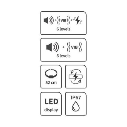 Collar anti ladridos para perros 52cm 3,7V 300 mAh IP67