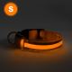 Collar recargable LED 35-43 cm 1xCR2032/5V/40 mAh naranja
