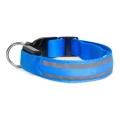 Collar recargable LED 40-48 cm 1xCR2032/5V/40 mAh azul