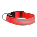 Collar recargable LED 40-48 cm 1xCR2032/5V/40 mAh rojo