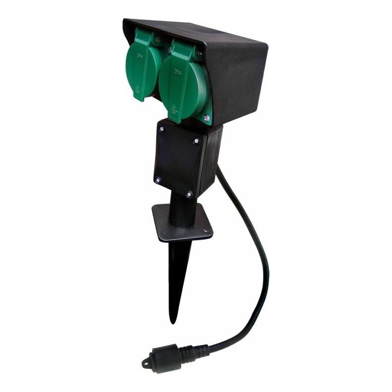 Columna de enchufe exterior EASY CONNECT 2Z 3600W/230V IP44 verde