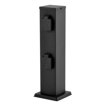 Columna de enchufe para exterior 4Z SCHUKO 230V antracita IP44