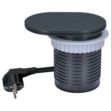 Columna de enchufes para mesa 1x230V + USB-A + USB-C negro