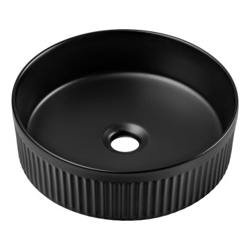 COMAD BEYOND 2 BLACK ( E-6565 ) - Lavabo sobre encimera BEYOND diá. 36 cm cerámica/negro mate
