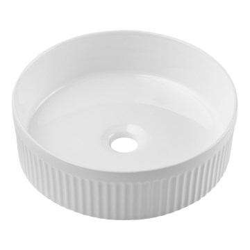 COMAD BEYOND 2 BLANCO ( E-6565 ) - Lavabo sobre encimera BEYOND diá. 36 cm cerámica/blanco brillante