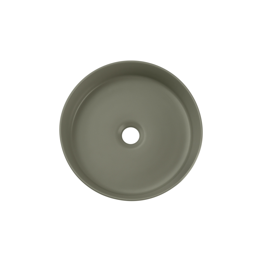 COMAD BEYOND 2 OLIVER VERDE ( E-6565 ) - Lavabo sobre encimera BEYOND diá. 36 cm cerámica/verde mate