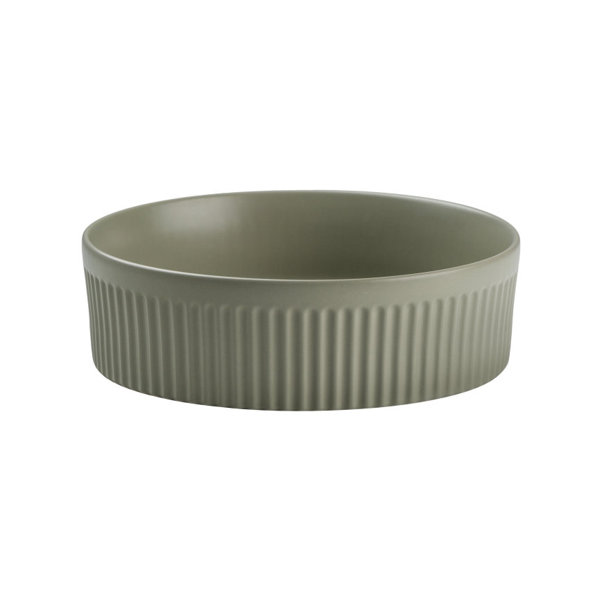 COMAD BEYOND 2 OLIVER VERDE ( E-6565 ) - Lavabo sobre encimera BEYOND diá. 36 cm cerámica/verde mate