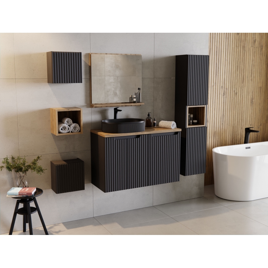 COMAD BEYOND 5 BLACK ( E-6564 ) - Lavabo sobre encimera BEYOND 48x32,5 cm cerámica/negro mate