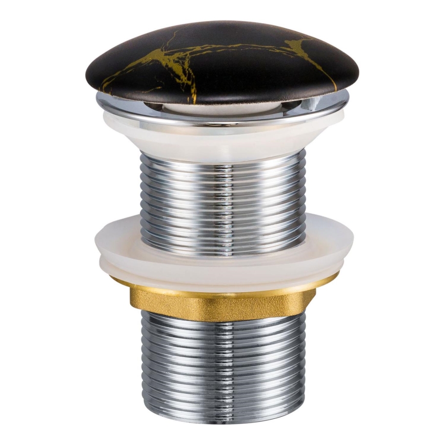 COMAD CLICK-CLACK T201M-B12-3 - Desagüe de lavabo CLICK-CLACK diá. 7 cm mate negro