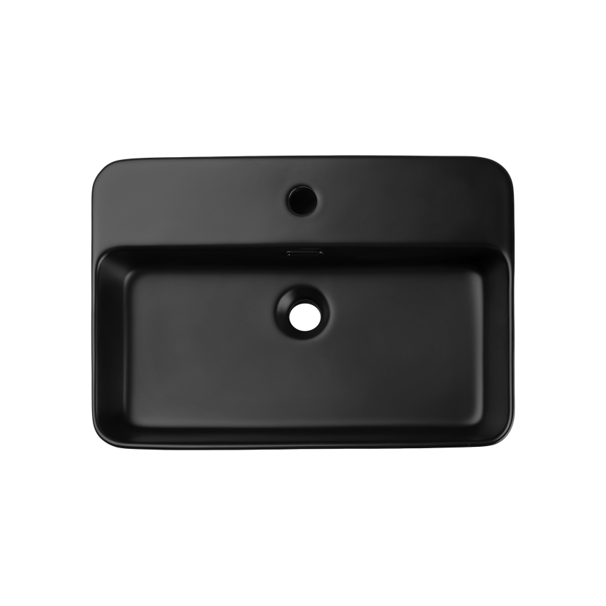 COMAD TRUST 2 BLACK ( E-6282 ) - Lavabo sobre encimera TRUST 55x38 cm cerámica/negro mate