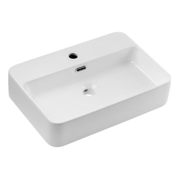 COMAD TRUST 2 BLANCO ( E-6282 ) - Lavabo sobre encimera TRUST 55x38 cm cerámica/blanco brillante