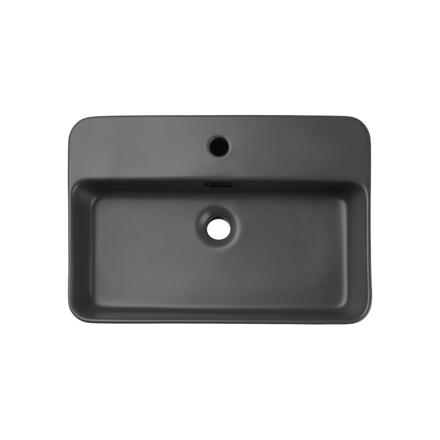 COMAD TRUST 2 MATT DARK GREY ( E-6282 ) - Lavabo sobre encimera TRUST 55x38 cm cerámica/mate gris