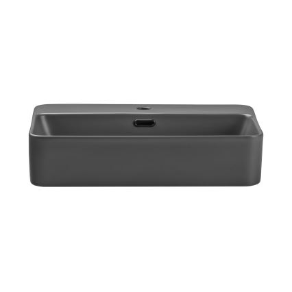 COMAD TRUST 2 MATT DARK GREY ( E-6282 ) - Lavabo sobre encimera TRUST 55x38 cm cerámica/mate gris
