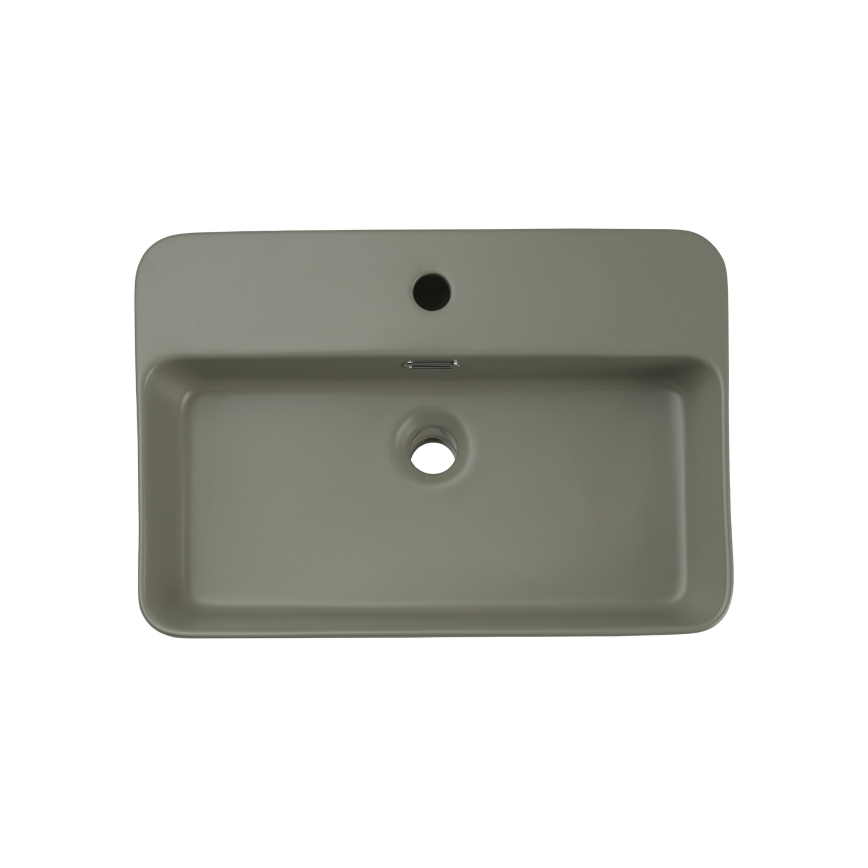 COMAD TRUST 2 OLIVER VERDE ( E-6282 ) - Lavabo sobre encimera TRUST 55x38 cm cerámica/verde mate