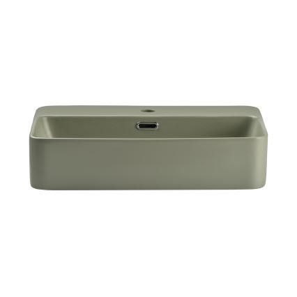 COMAD TRUST 2 OLIVER VERDE ( E-6282 ) - Lavabo sobre encimera TRUST 55x38 cm cerámica/verde mate
