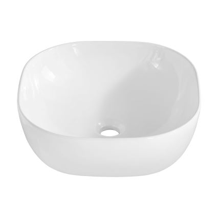 COMAD UM-6252 SMILE 40 DP - Lavabo sobre encimera SMILE 41x41 cm cerámica/blanco brillante