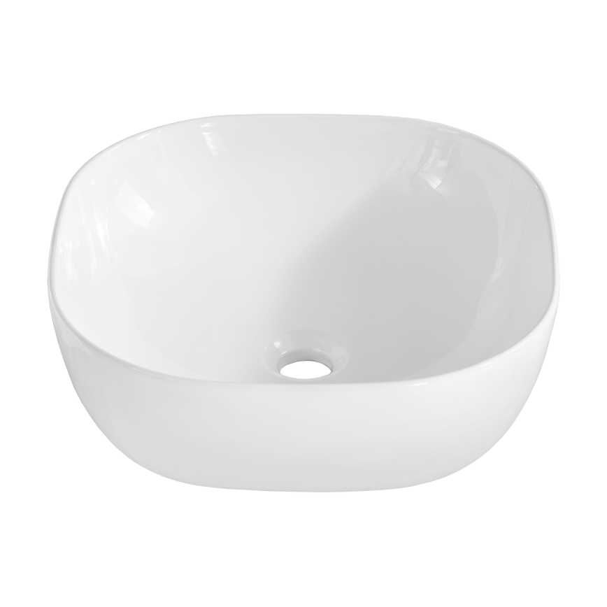 COMAD UM-6252 SMILE 40 DP - Lavabo sobre encimera SMILE 41x41 cm cerámica/blanco brillante
