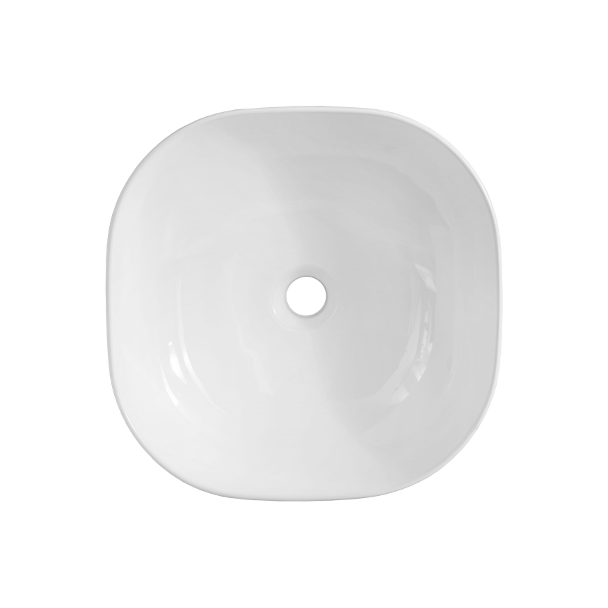 COMAD UM-6252 SMILE 40 DP - Lavabo sobre encimera SMILE 41x41 cm cerámica/blanco brillante