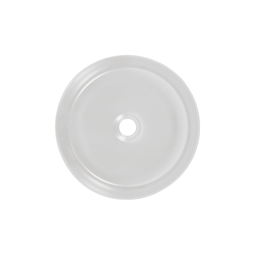 COMAD UM-6259 SIMPLE 8. - Lavabo sobre encimera SIMPLE diá. 36 cm cerámica/blanco mate/negro mate