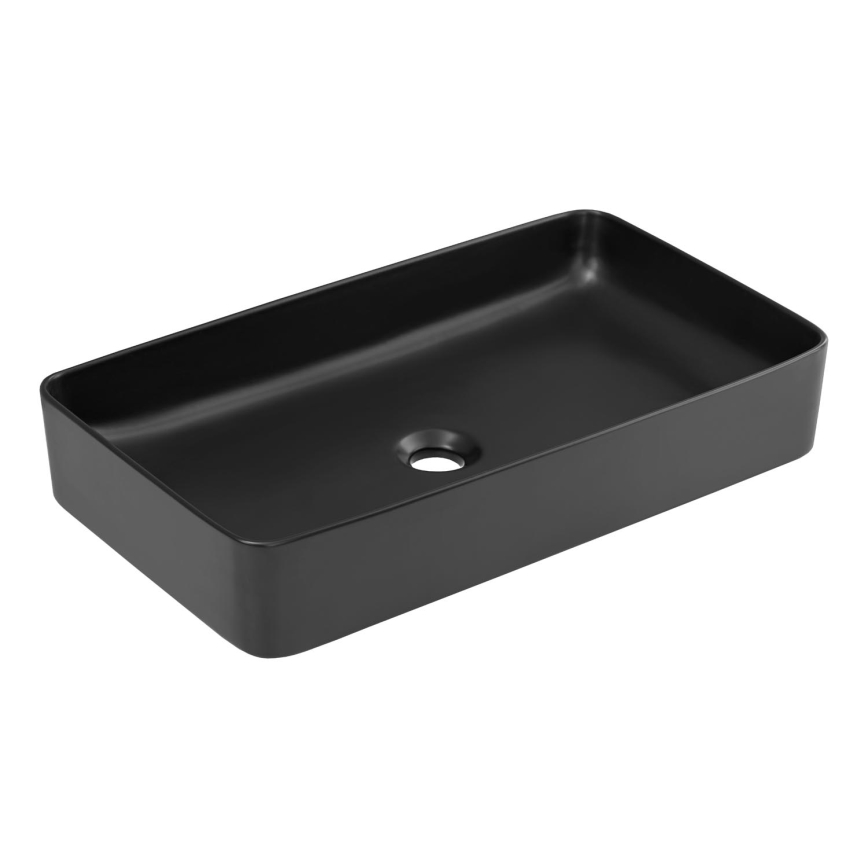COMAD UM-6275 SLIM 60 BLACK DP - Lavabo sobre encimera SLIM 61x34 cm cerámica/negro mate