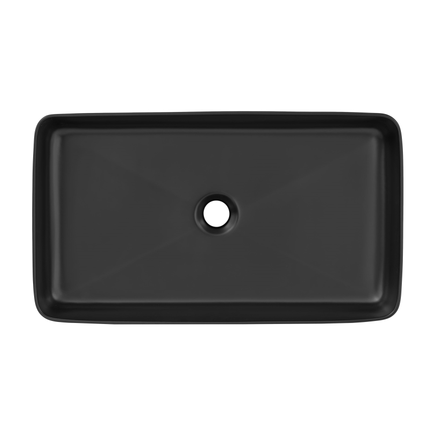 COMAD UM-6275 SLIM 60 BLACK DP - Lavabo sobre encimera SLIM 61x34 cm cerámica/negro mate
