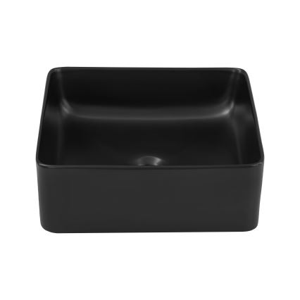 COMAD UM-6276 SLIM 40 BLACK DP - Lavabo sobre encimera SLIM 37x37 cm cerámica/negro mate