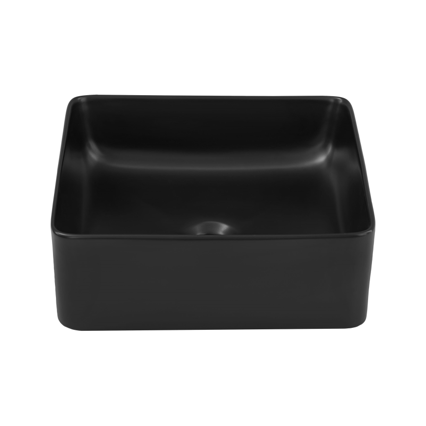 COMAD UM-6276 SLIM 40 BLACK DP - Lavabo sobre encimera SLIM 37x37 cm cerámica/negro mate