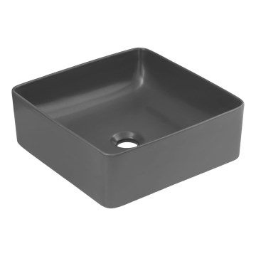 COMAD UM-6276 SLIM 40 GREY DP - Lavabo sobre encimera SLIM 37x37 cm cerámica/gris mate